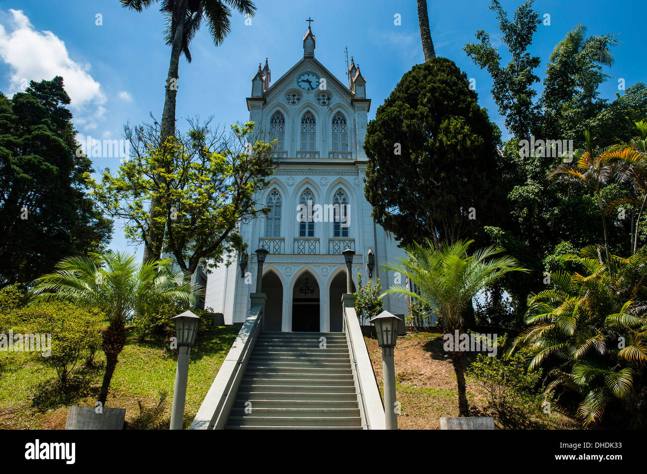 Chiesa Evangelica Luterana nella città tedesca di Blumenau, Brasile Foto Stock
