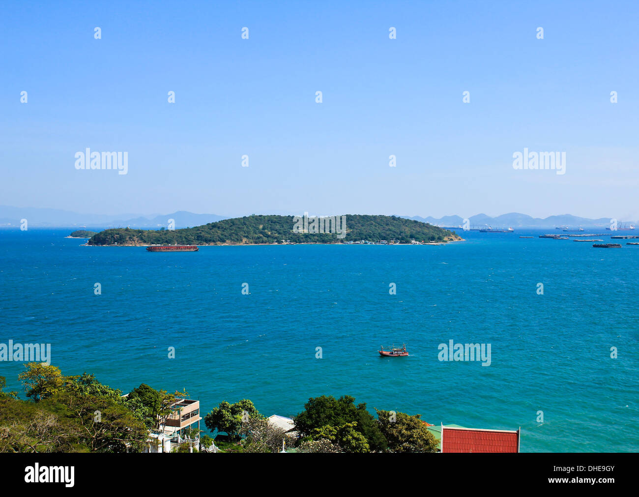 Vista superiore della isola Sichang ,Chonburi ,Thailandia. Foto Stock