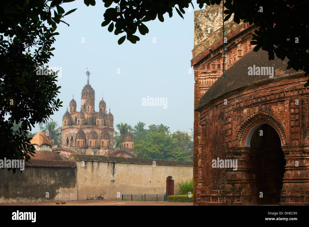 Kalna tempio complesso, Kaha, West Bengal, India, Asia Foto Stock