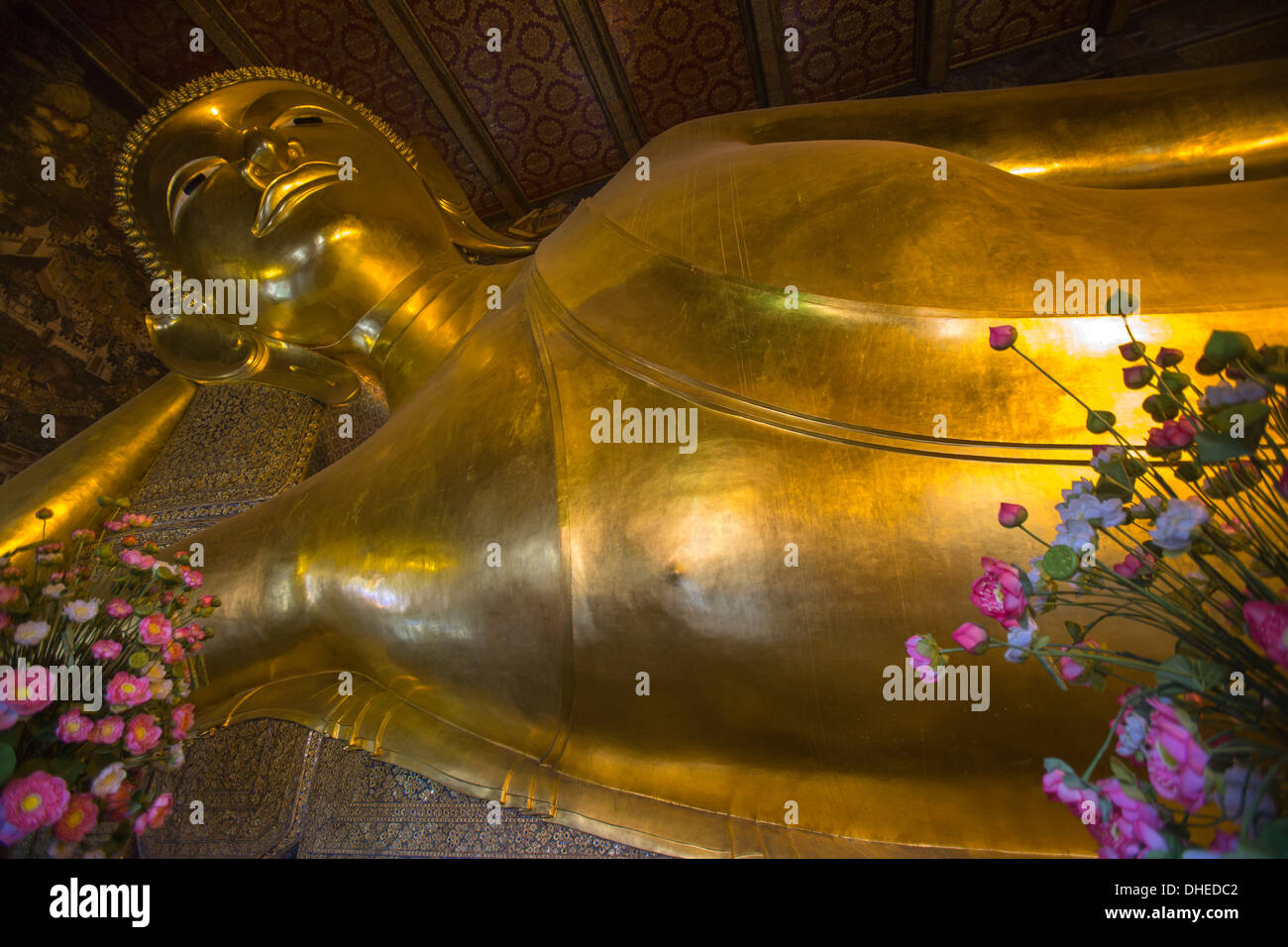 Wat Pho (Wat Phra Chetuphon) (Il Tempio del Buddha Reclinato), Bangkok, Thailandia, Sud-est asiatico, in Asia Foto Stock