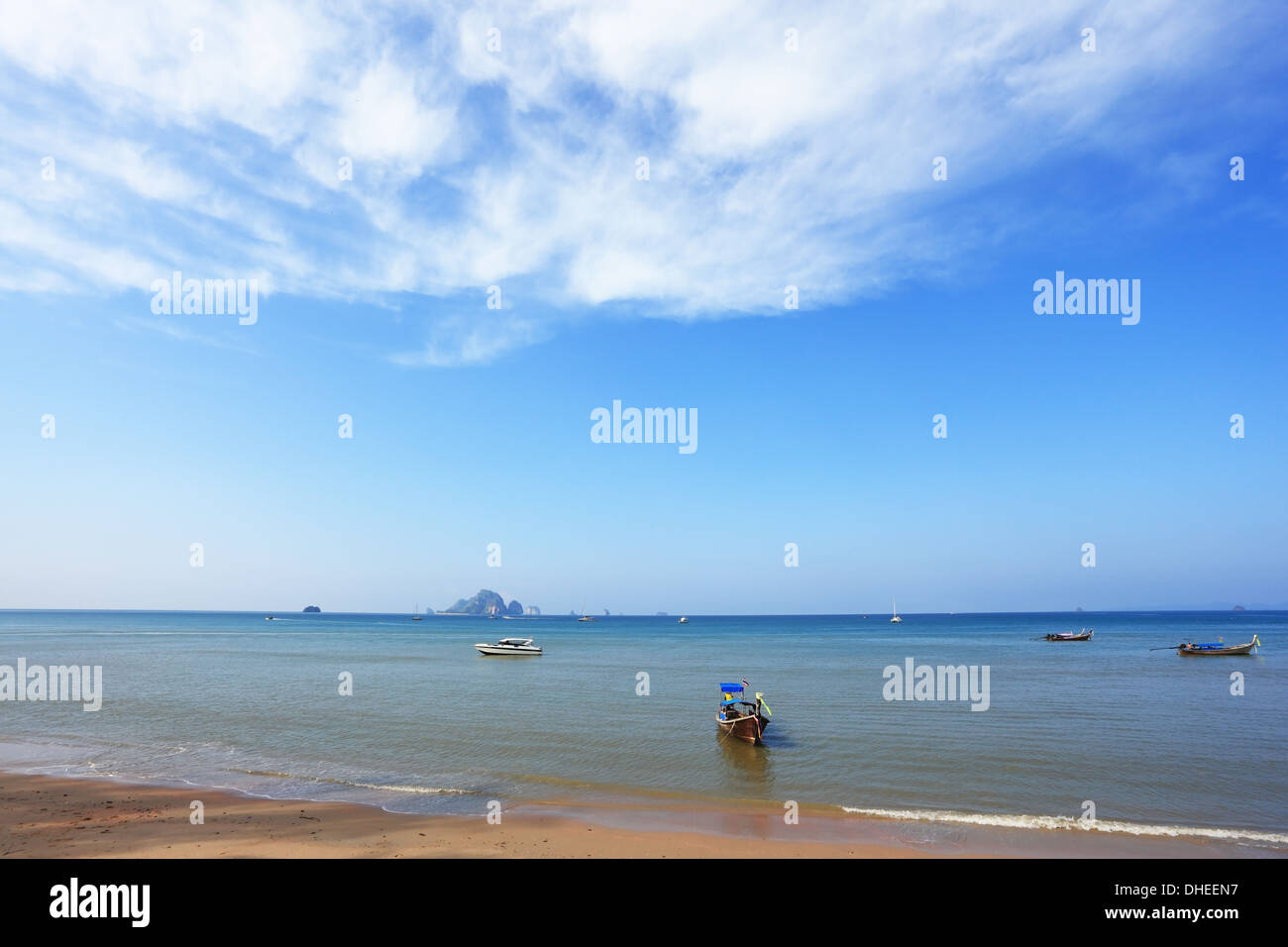 Le imbarcazioni in Thailandia, Aprile Foto Stock
