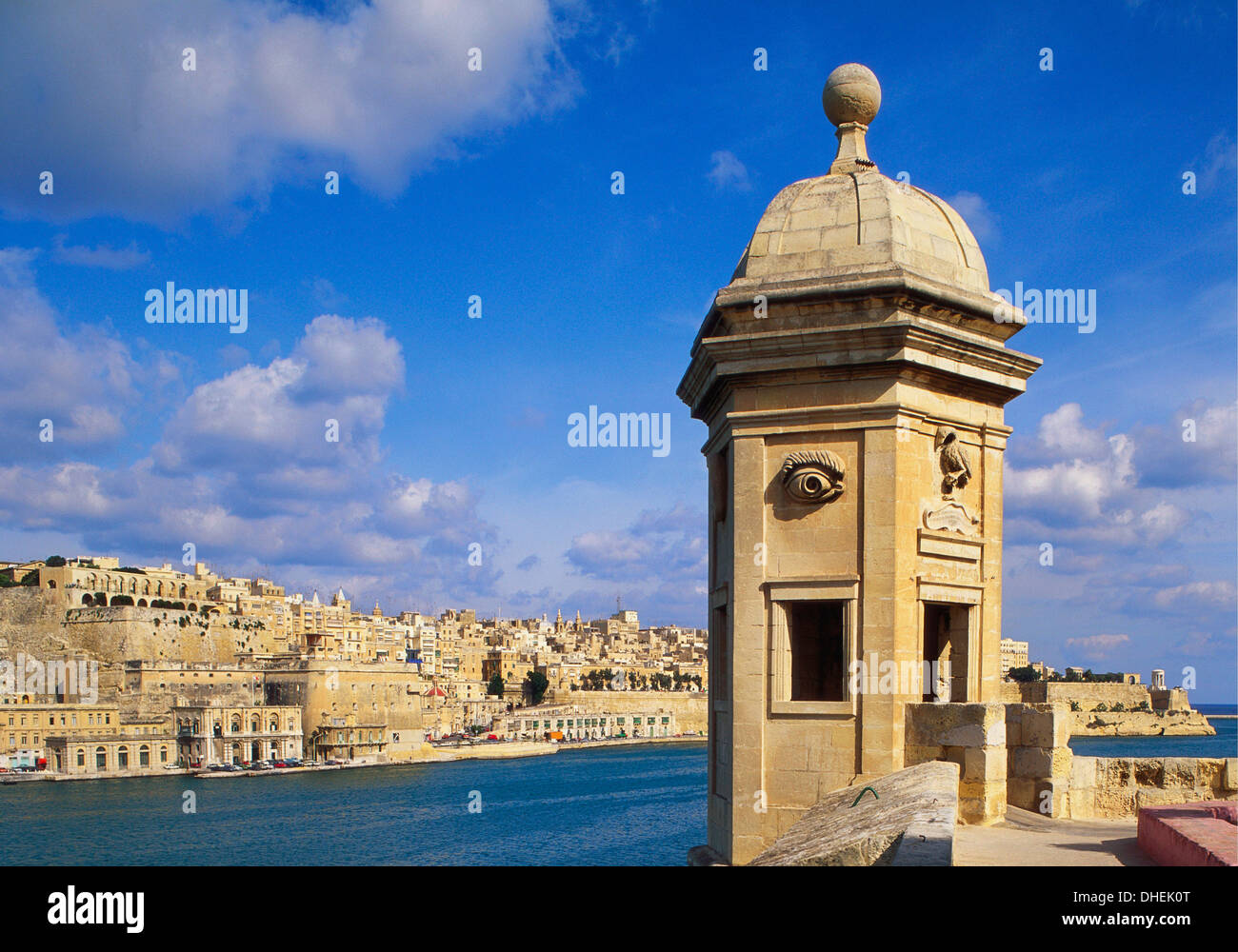 Torre di avvistamento, La Gardiola, Senglea, Malta Foto Stock