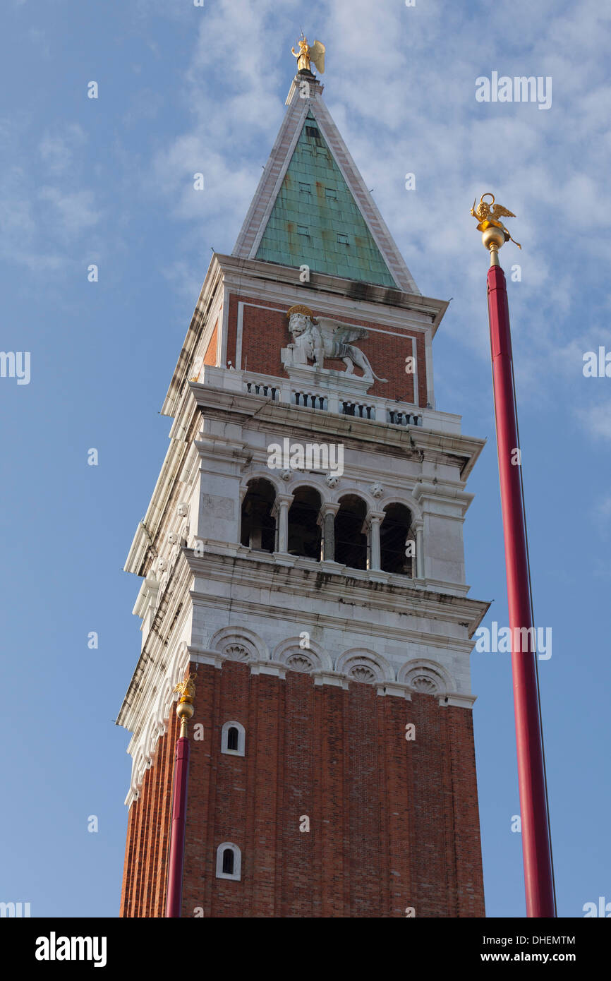 Il Campanile di Piazza San Marco, Venezia, Sito Patrimonio Mondiale dell'UNESCO, Veneto, Italia, Europa Foto Stock