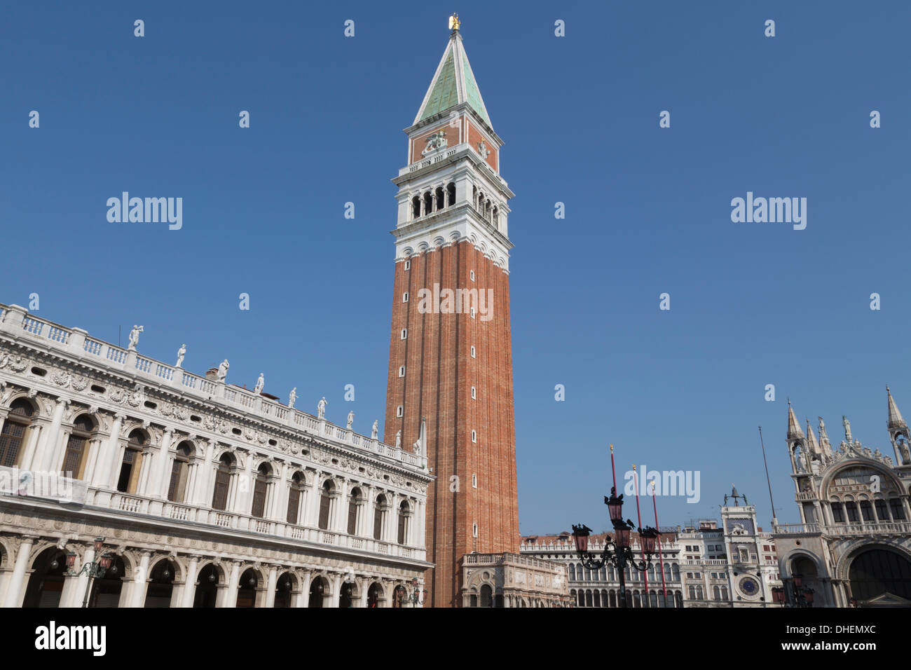 Il Campanile di Piazza San Marco, Venezia, Sito Patrimonio Mondiale dell'UNESCO, Veneto, Italia, Europa Foto Stock