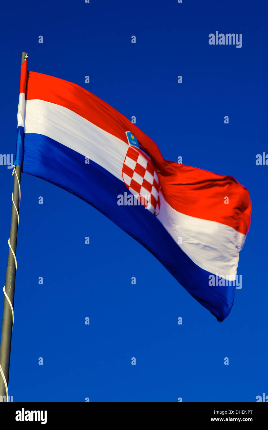 Close-up di bandiera della Croazia, Europa Foto Stock