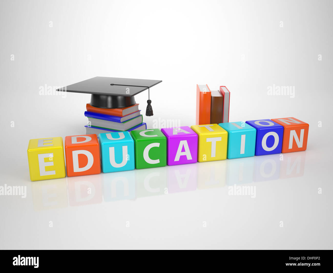 Istruzione - Serie parole di Letterdices Foto Stock