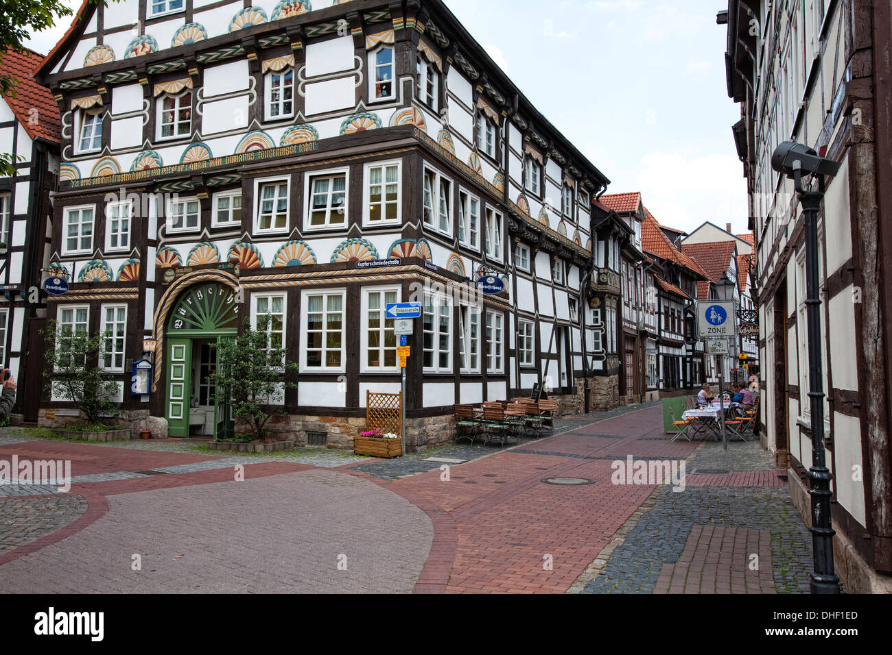Centro storico, Hameln, Bassa Sassonia, Germania, Europa Foto Stock