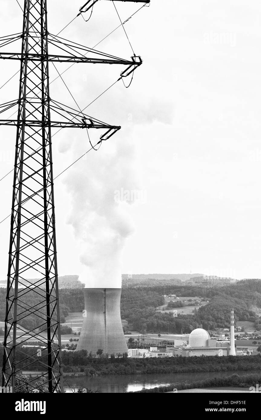 La Svizzera centrale nucleare di Leibstadt Foto Stock