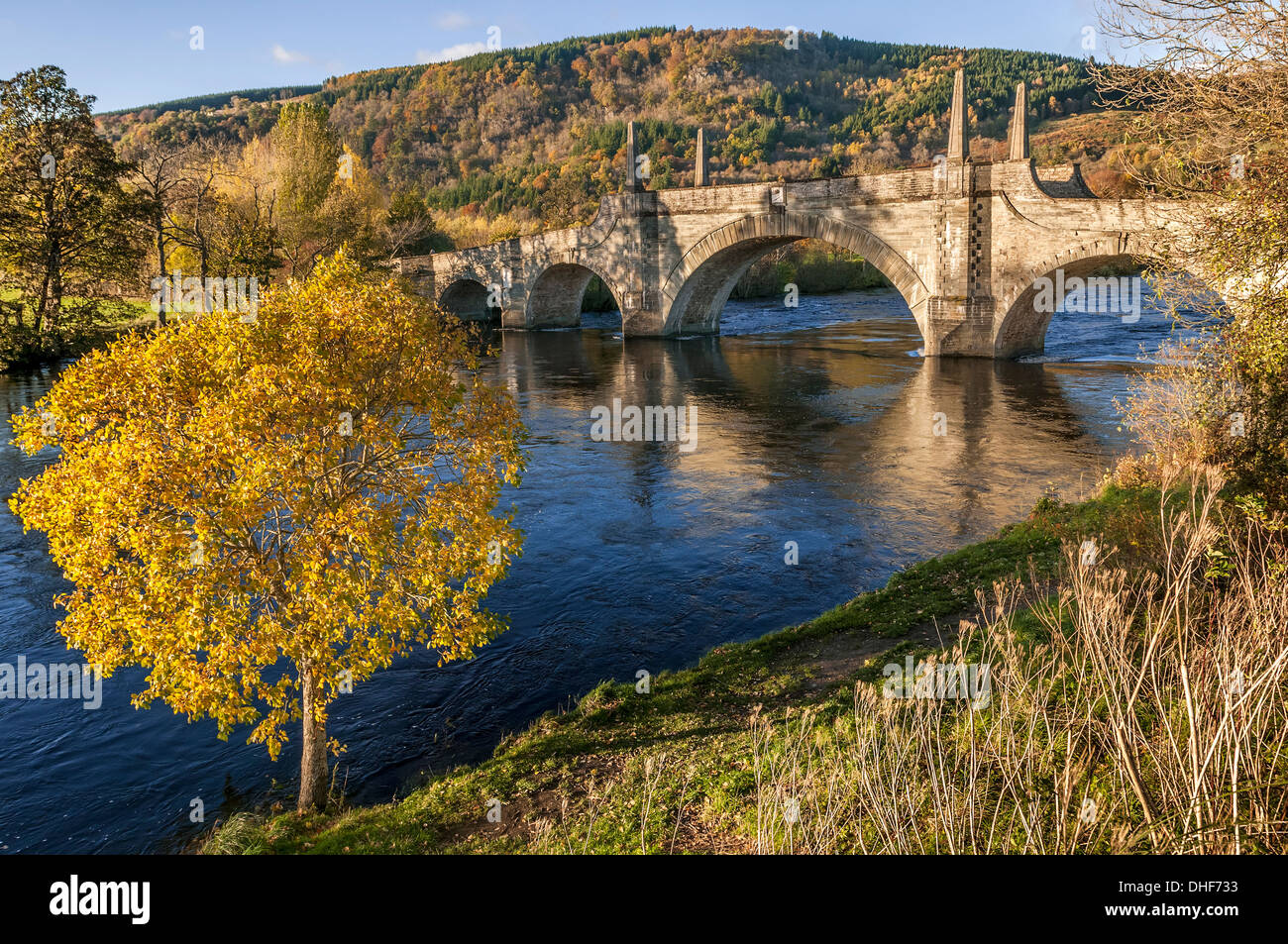 Il generale Wade ponte sul fiume Tay a Aberfeldy in Perthshire. Foto Stock