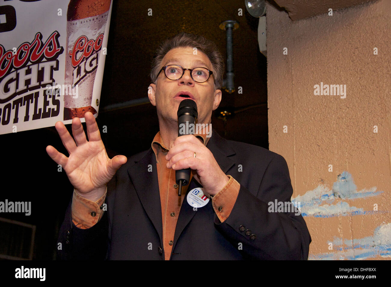 Al Franken parlando all evento di beneficenza in Chicago 28 Gennaio 2006 Foto Stock