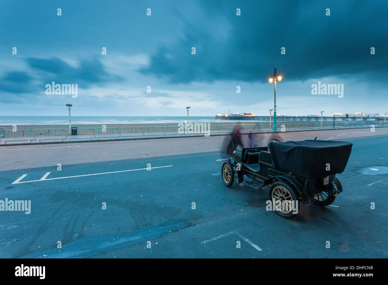 Londra a Brighton Veteran Car Run, Brighton East Sussex, Inghilterra. Foto Stock
