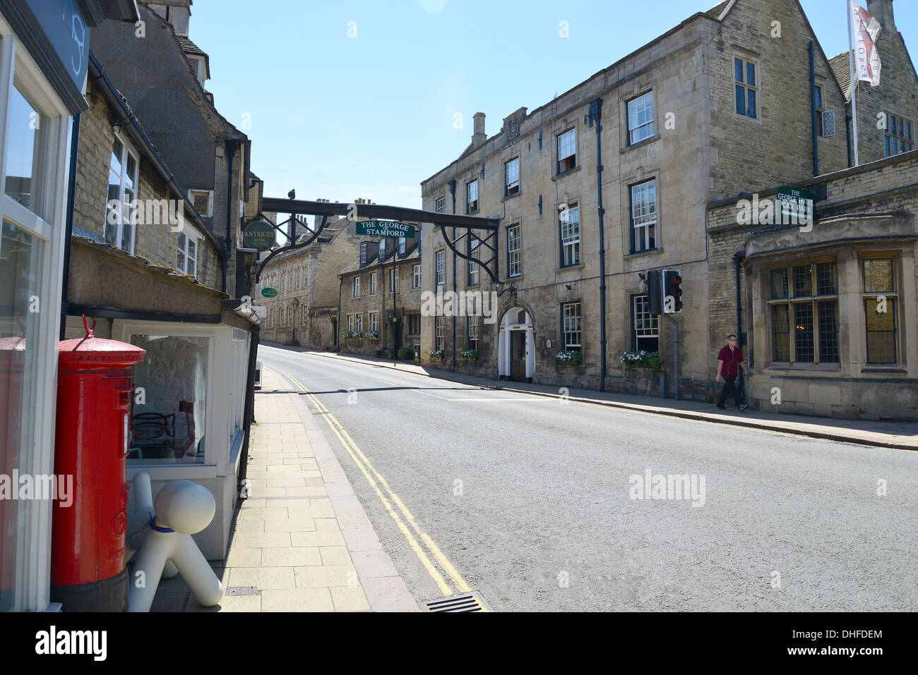 Il George di Stamford Hotel, High Street, Stamford, Lincolnshire, England, Regno Unito Foto Stock