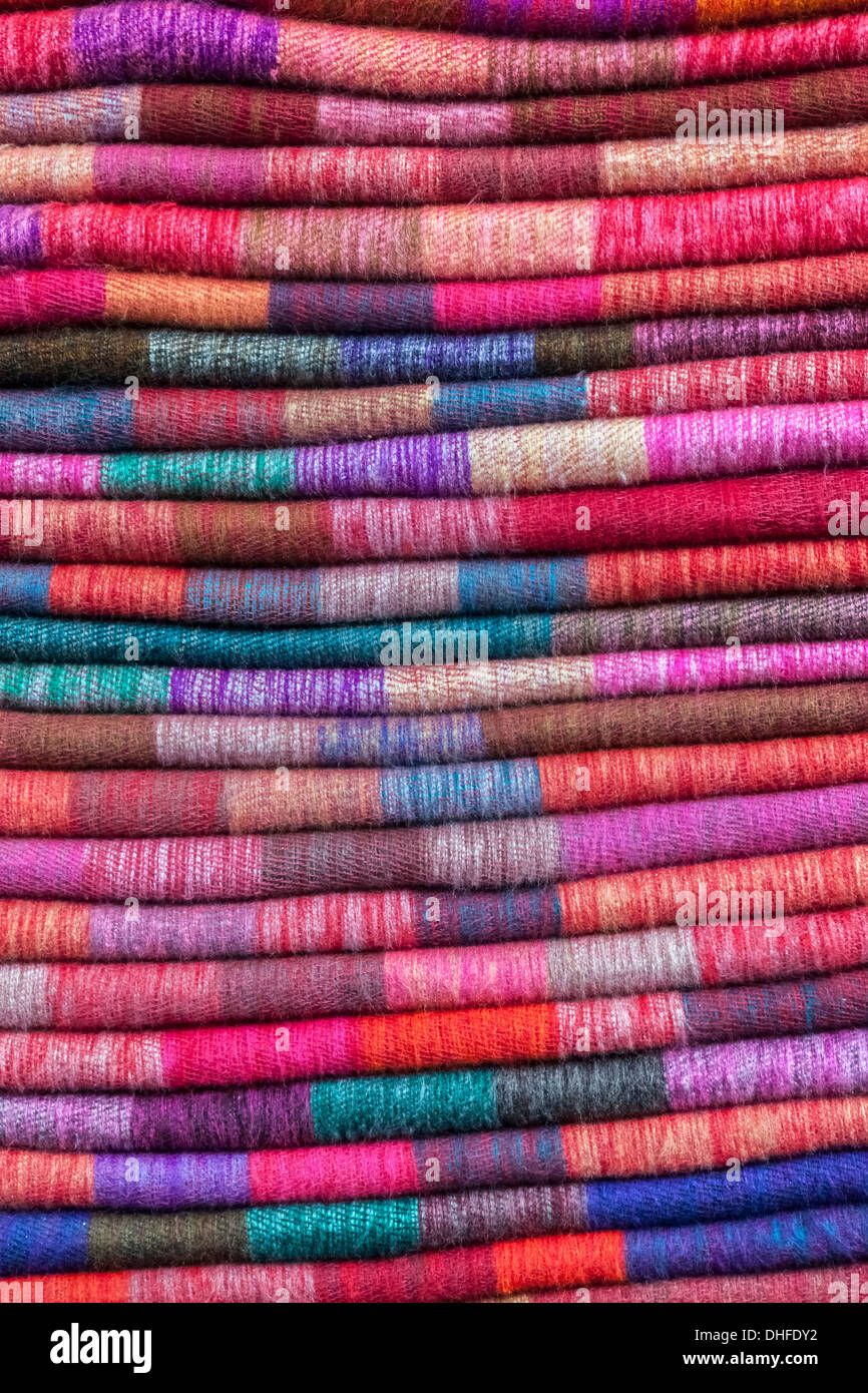 Il Nepal, Kathmandu, stack di tessuti Foto Stock