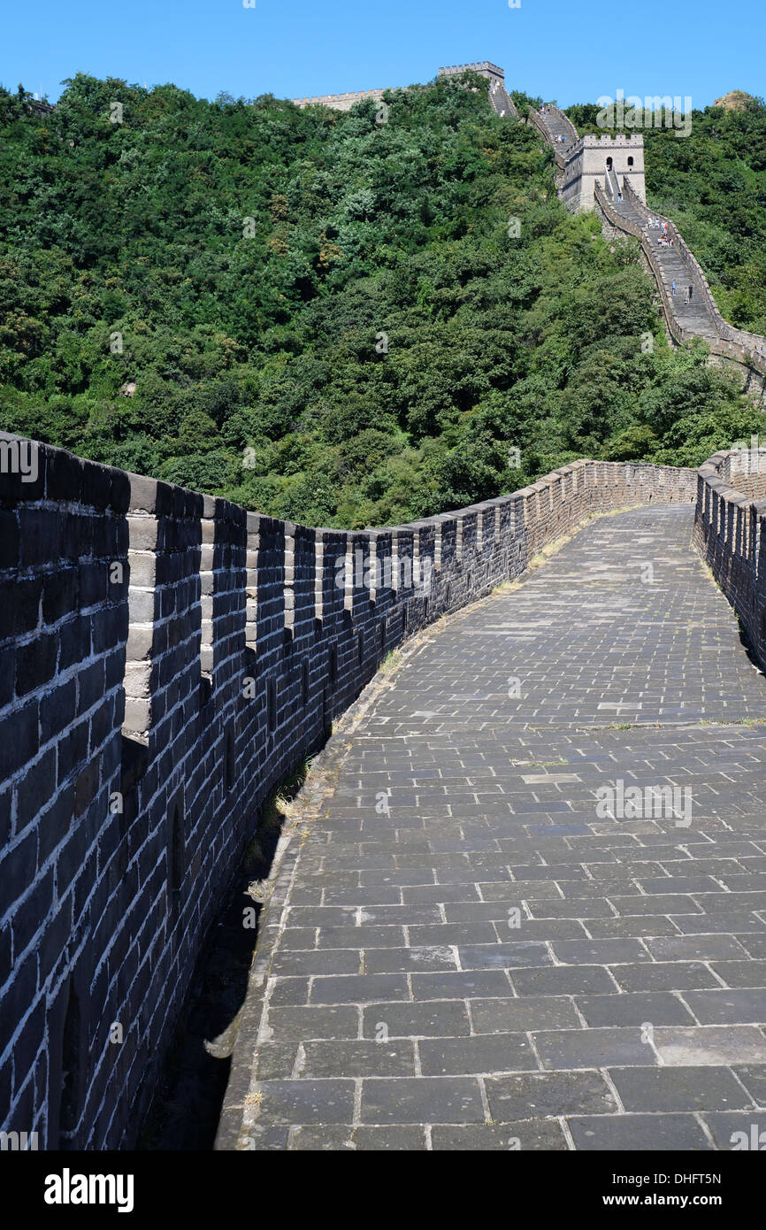 La Grande Muraglia a Mutianyu Foto Stock