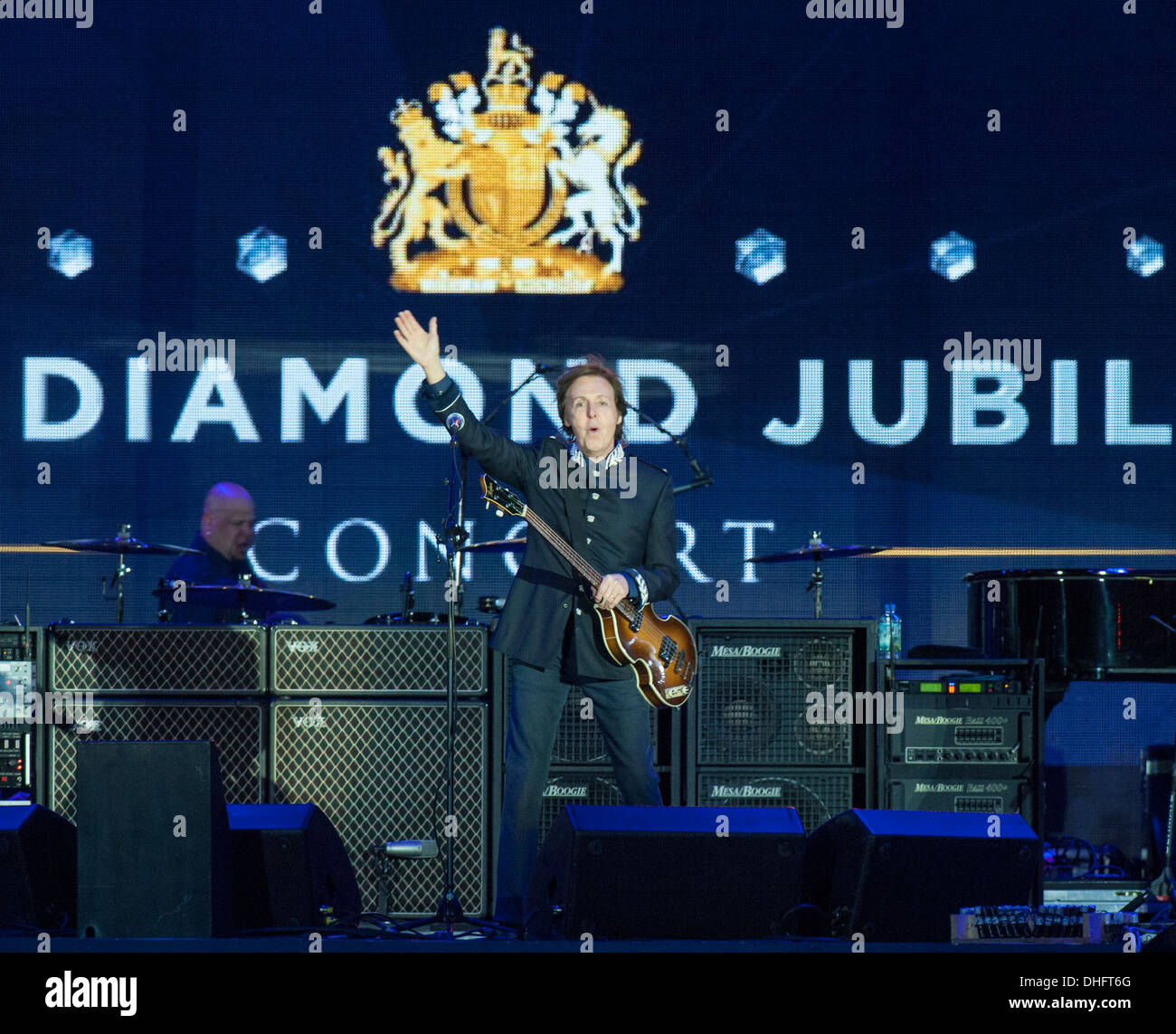 Un concerto tenuto nel centro commerciale il 4 giugno 2012 a Buckingham Palace a Londra per festeggiare H.M. la regina del giubileo di diamante. Foto Stock