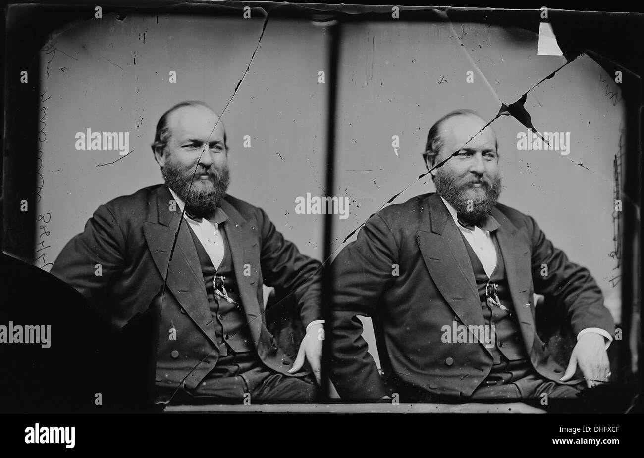 Questa immagine raffigura il generale James A. Garfield, il ventesimo presidente degli Stati Uniti, noto per il suo servizio militare e la sua breve presidenza prima del suo assassinio nel 1881. Foto Stock