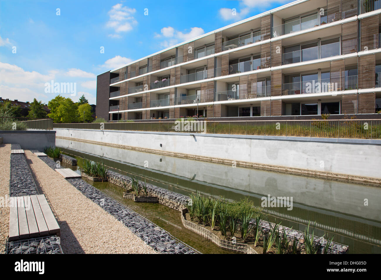 Leuven - alloggiamento moderno vicino al Canal Foto Stock