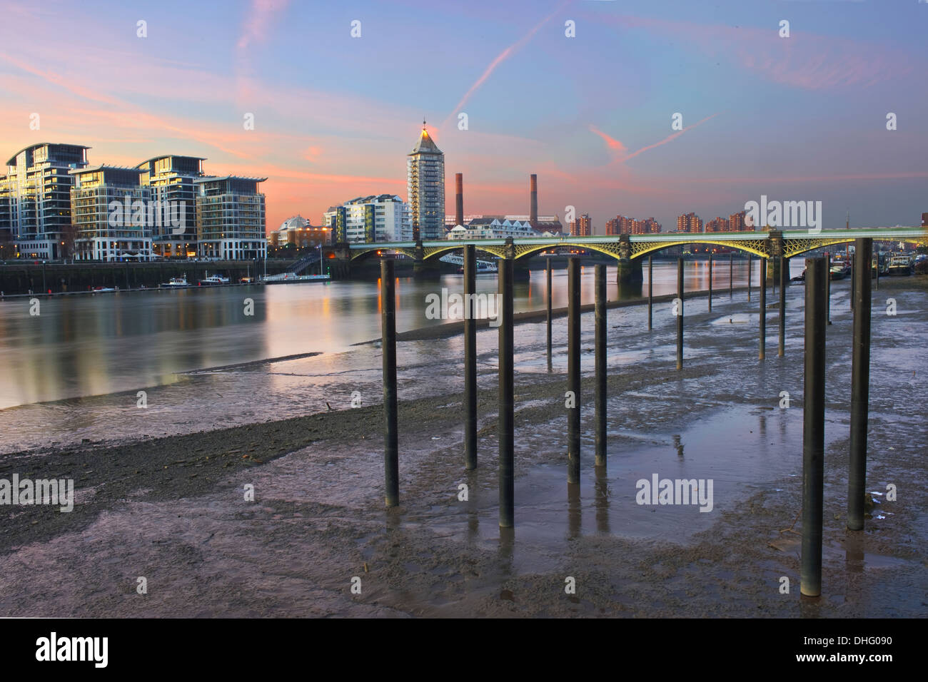 Chelsea Harbour sul Fiume Tamigi a Londra Foto Stock