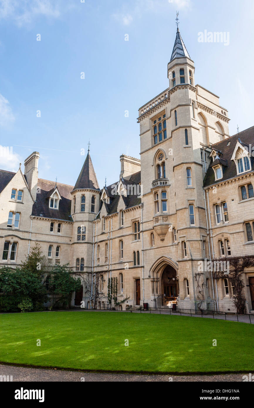 La parte anteriore del quadrangolo di Balliol College, il più antico collegio nell'Università di Oxford, Oxfordshire, Inghilterra, GB, UK. Foto Stock