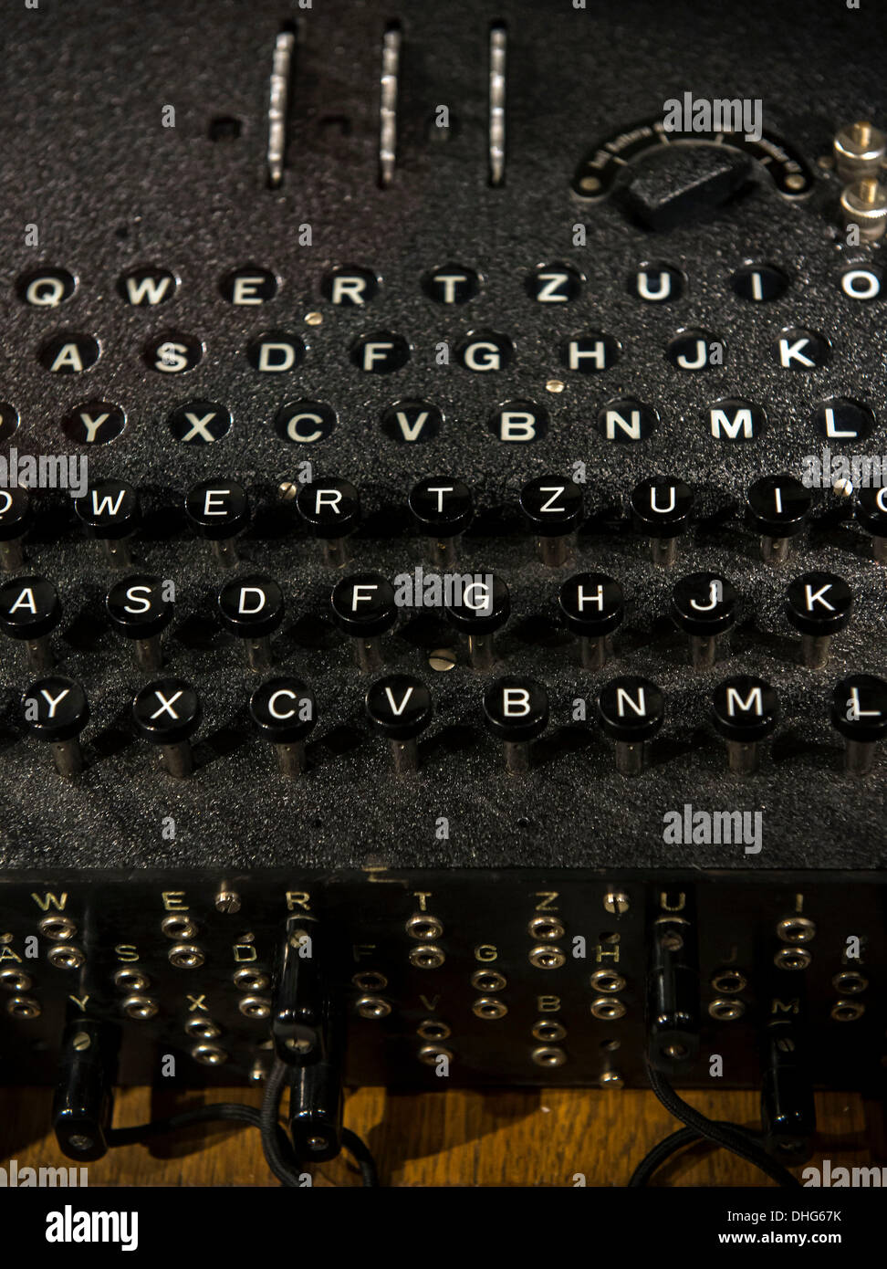 Mountain View, California, USA. 09Nov, 2013. Dettaglio del tedesco ENIGMA cipher machine, sul display Al Computer History Museum di Silicon Valley. Credito: Brian Cahn/ZUMAPRESS.com/Alamy Live News Foto Stock