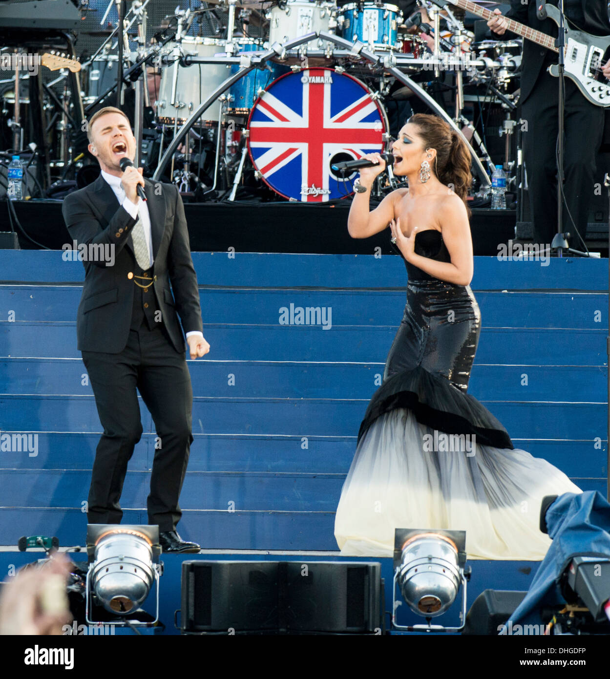 Un concerto tenuto nel centro commerciale il 4 giugno 2012 a Buckingham Palace a Londra per festeggiare H.M. la regina del giubileo di diamante. Foto Stock