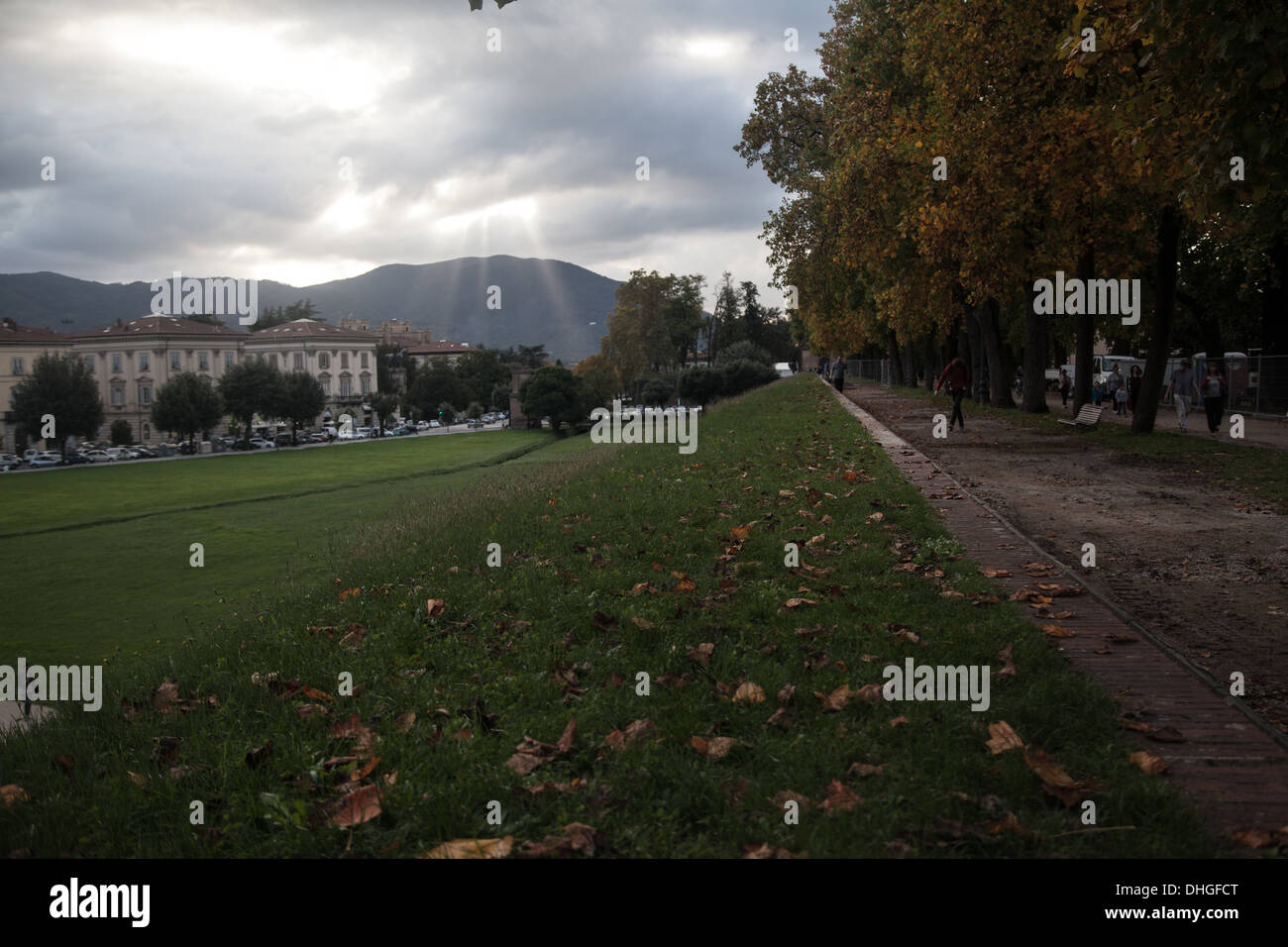 Panoramica di piazza anfiteatro Foto Stock