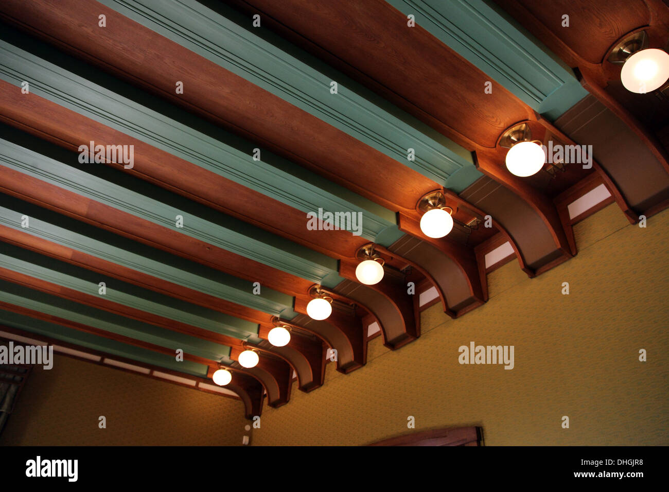 Villa Esche soffitto in casa e tutti i contenuti progettato dall architetto belga Henry van de Velde a Chemnitz in Germania Foto Stock