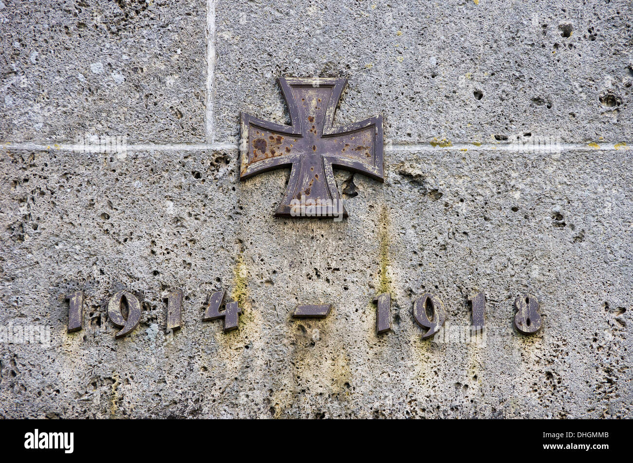 Memoriale per le vittime della Prima Guerra Mondiale. Foto Stock