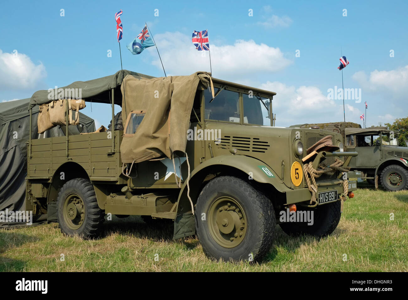 Un 1944 Bedford MW 15 cwt di utilità generale di veicolo. Guerra Rauceby Weekend, Lincolnshire, Inghilterra. Foto Stock