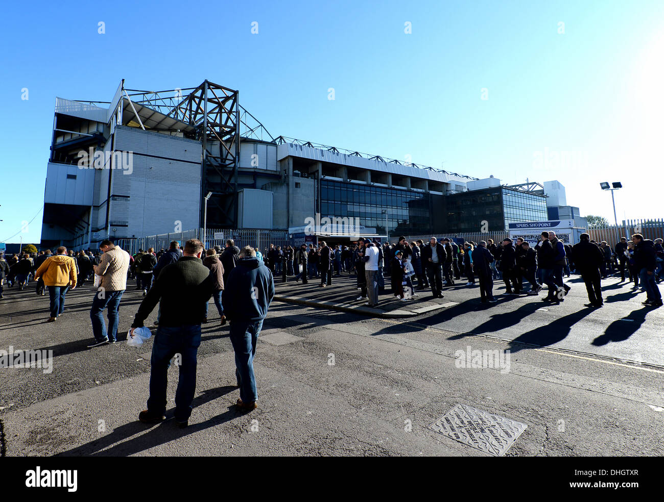 Una vista di Stadio White Hart Lane, Tottenham Foto Stock