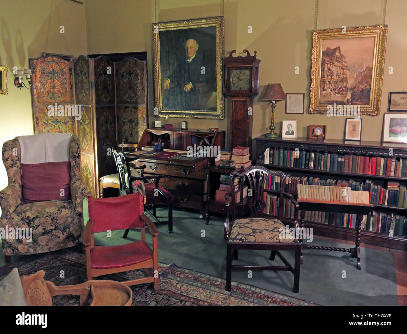 Sala giochi, Dunham Massey, la sera. NT vicino Altrincham, Cheshire, Inghilterra, Regno Unito Foto Stock