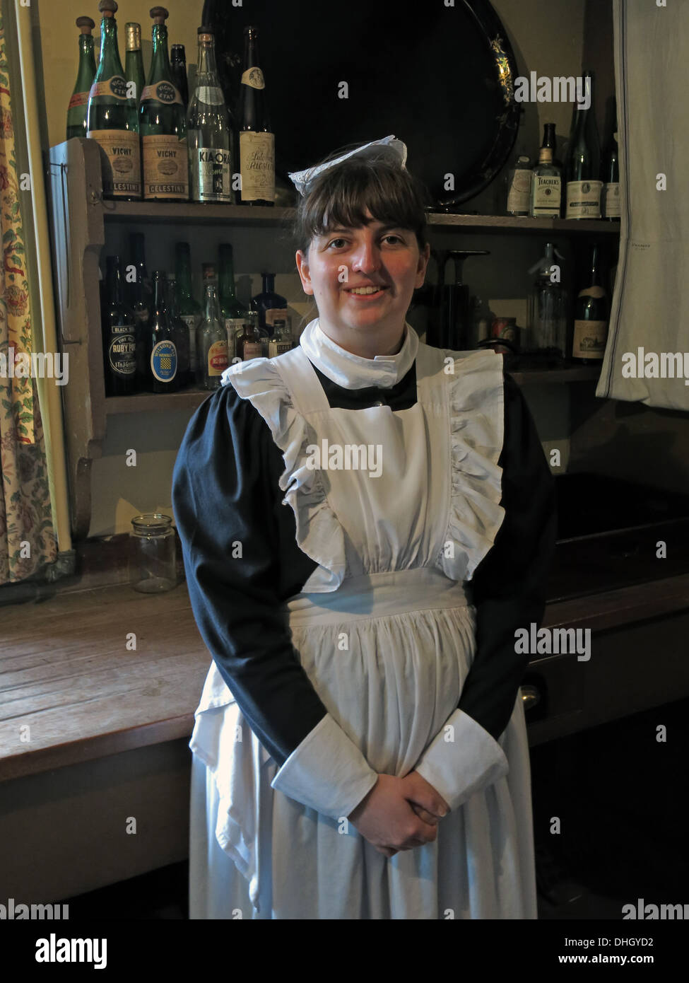 Maestosa Casa Cucina cameriera servo Dunham Massey NT Cheshire England Regno Unito Foto Stock