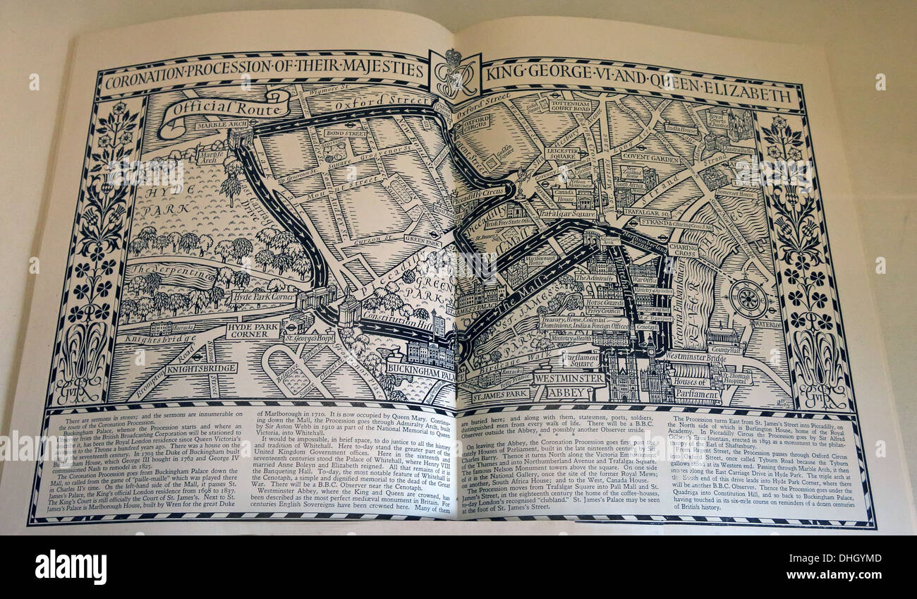 Biglietto per 1911 incoronazione re Giorgio V Queen Mary ammettere la contessa dowager di Stamford da Dunham Massey NT Altrincham Cheshire Foto Stock