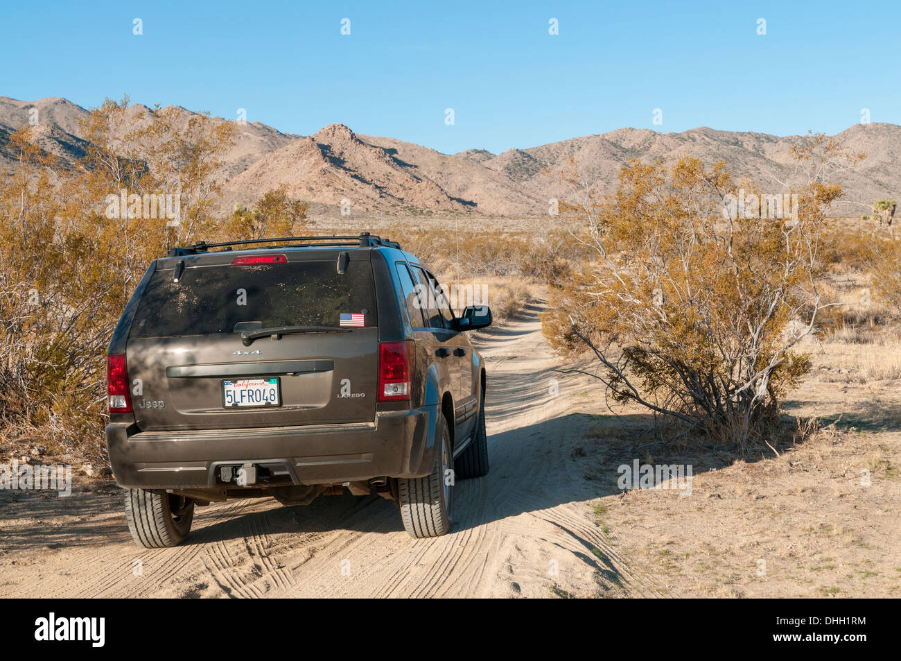 California, Joshua Tree National Park, Pleasant Valley, Jeep sulla geologia Tour Road Foto Stock