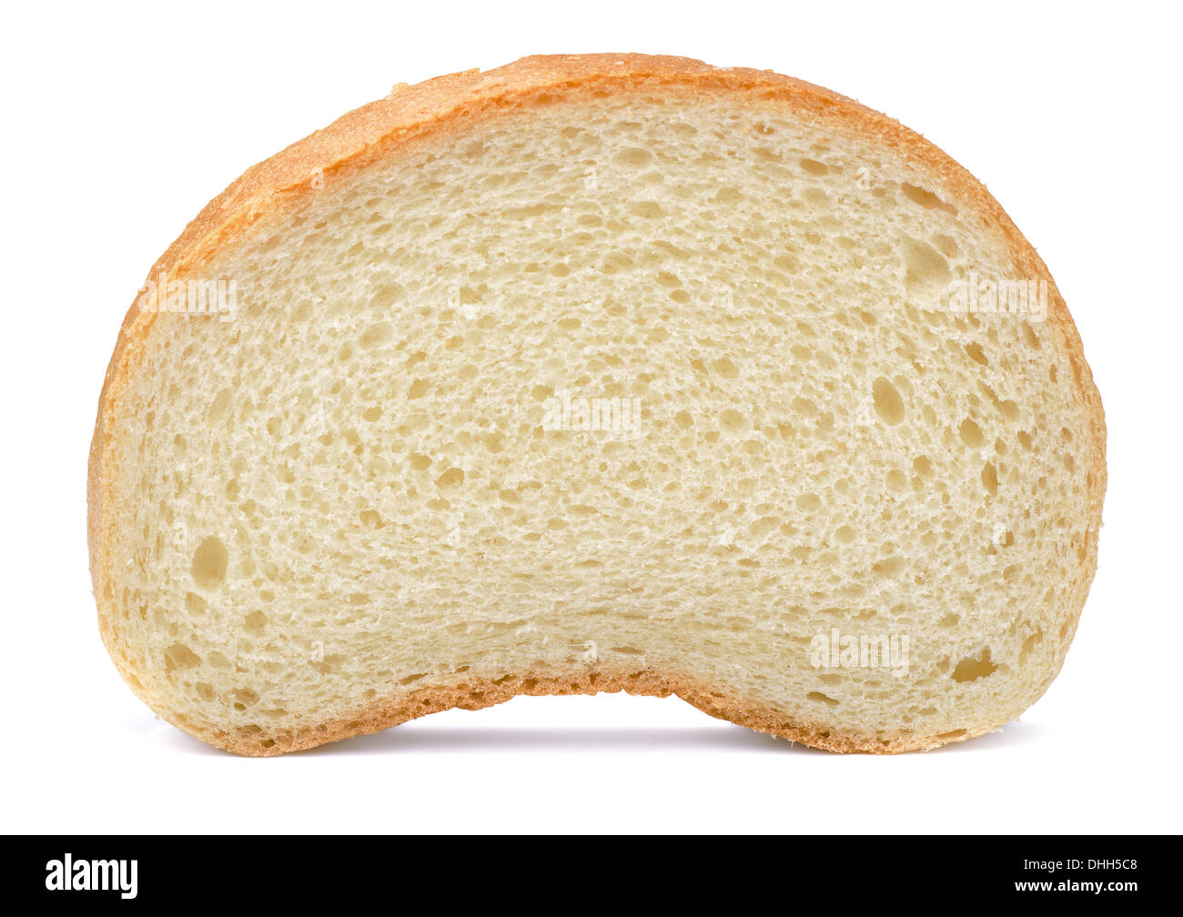 Fetta di pane isolato su bianco Foto Stock