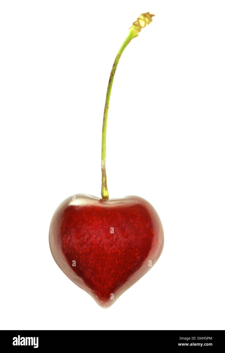 Heart-Shaped Cherry Foto Stock