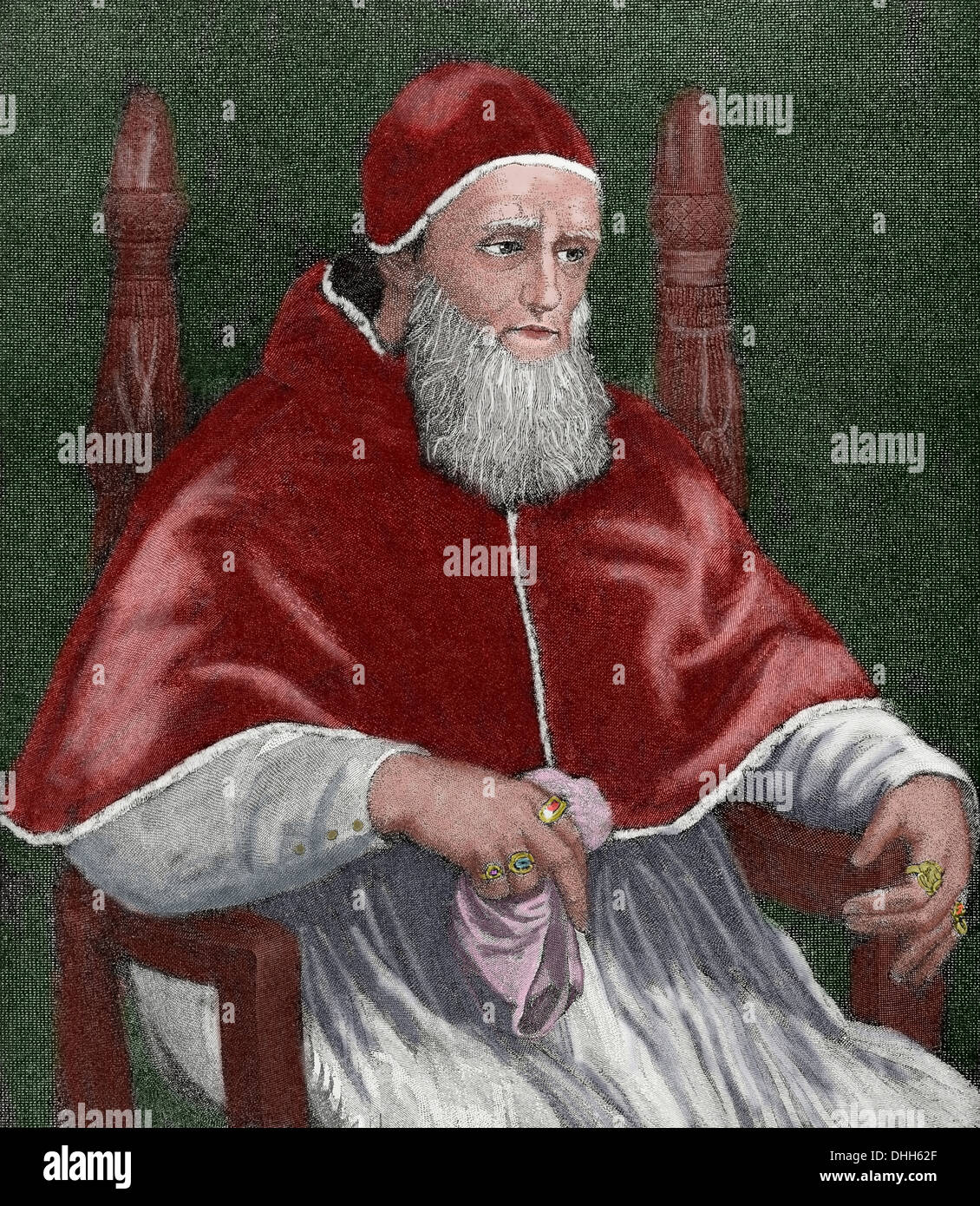Giulio II (1443-1513), soprannominato 'il temibile Papa' e 'Il Guerriero Papa", nato Giuliano della Rovere. Foto Stock