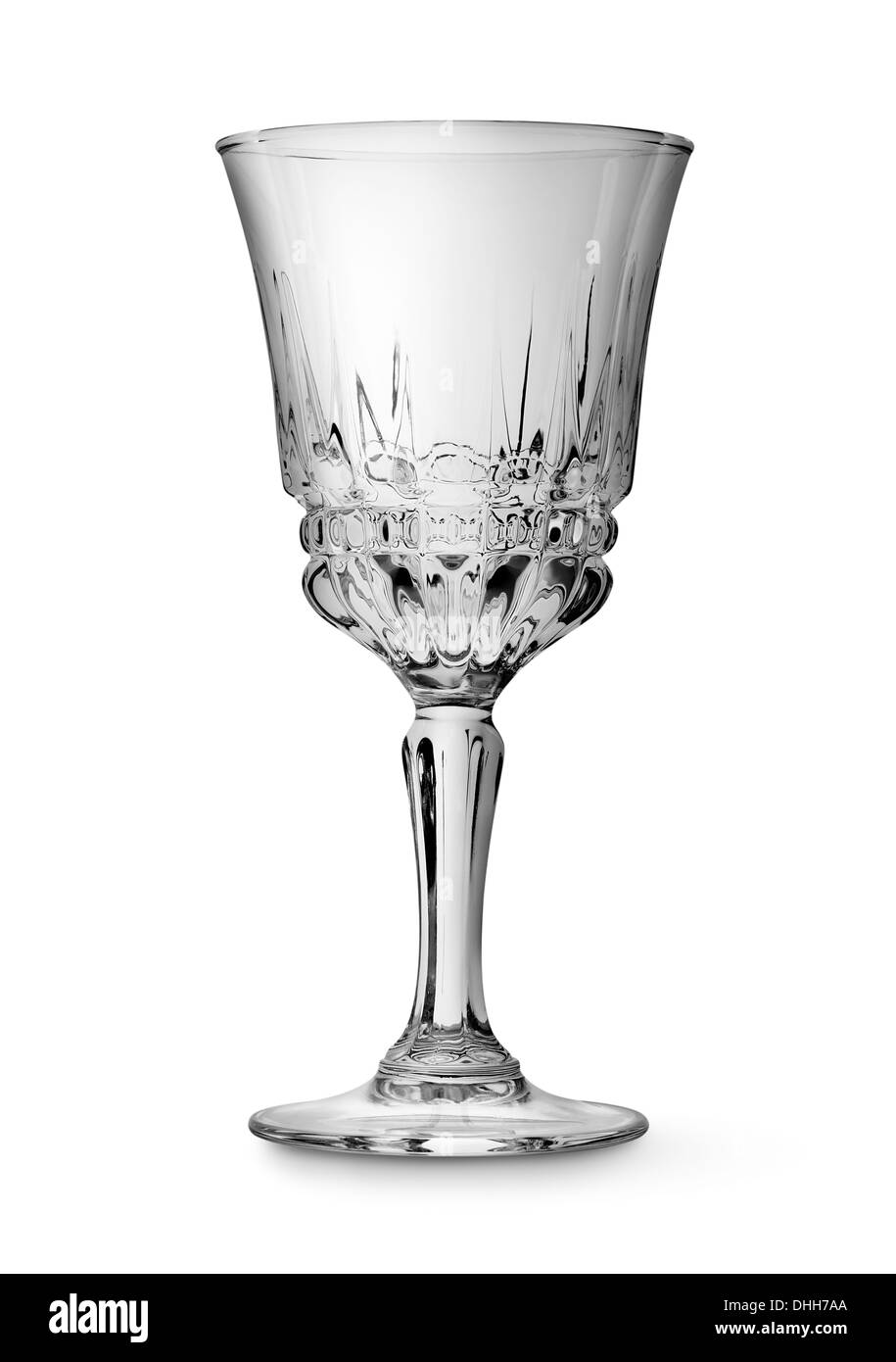 Bicchiere di vino isolato su uno sfondo bianco Foto Stock