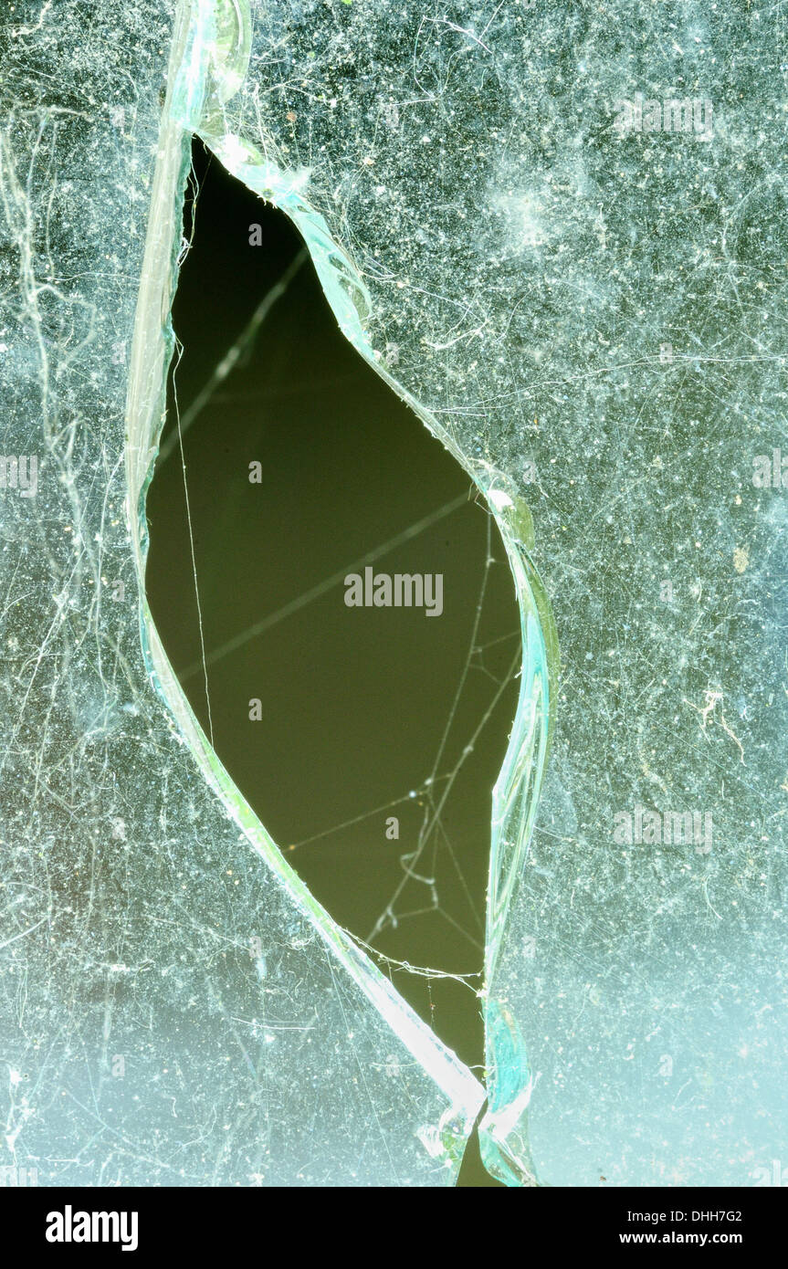 Vecchia finestra cieco di vetro, Foto Stock