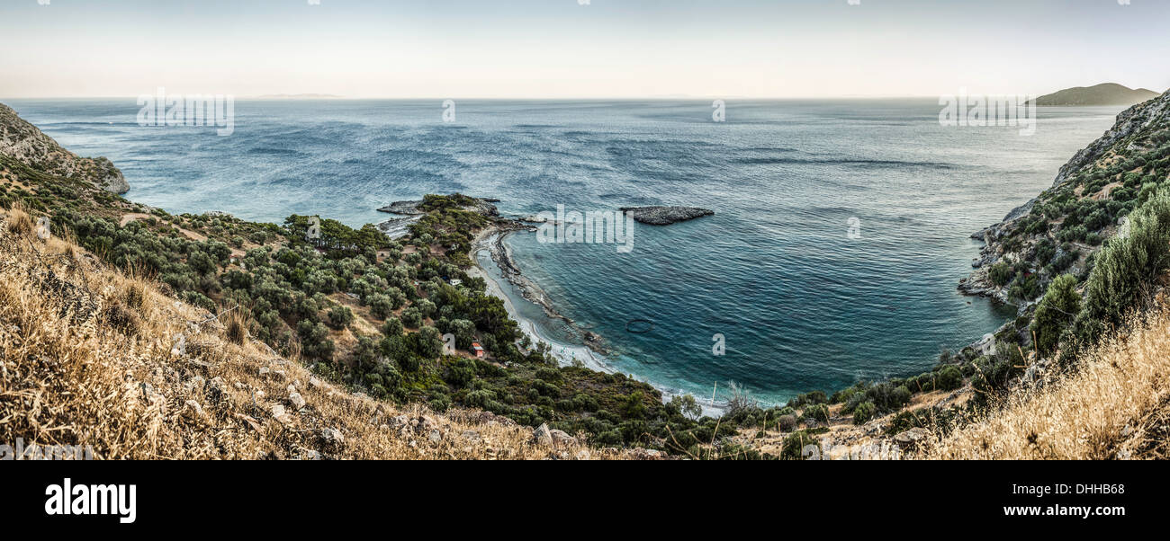 Baia isolata in Samos, Grecia Foto Stock