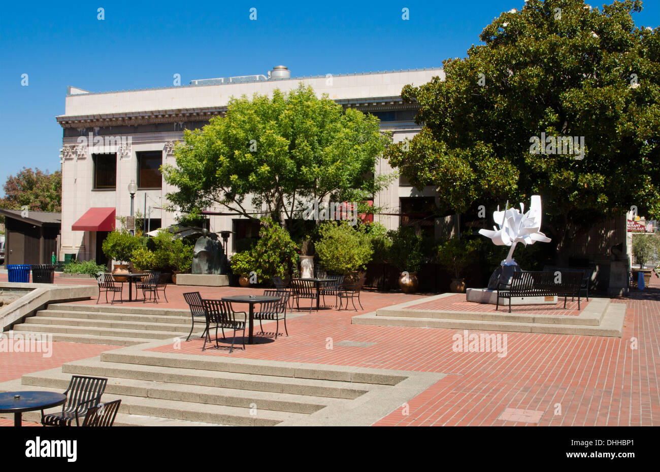 California Napa Valley Sonoma Valley Il bellissimo centro storico della città di Napa in wine country CA Foto Stock