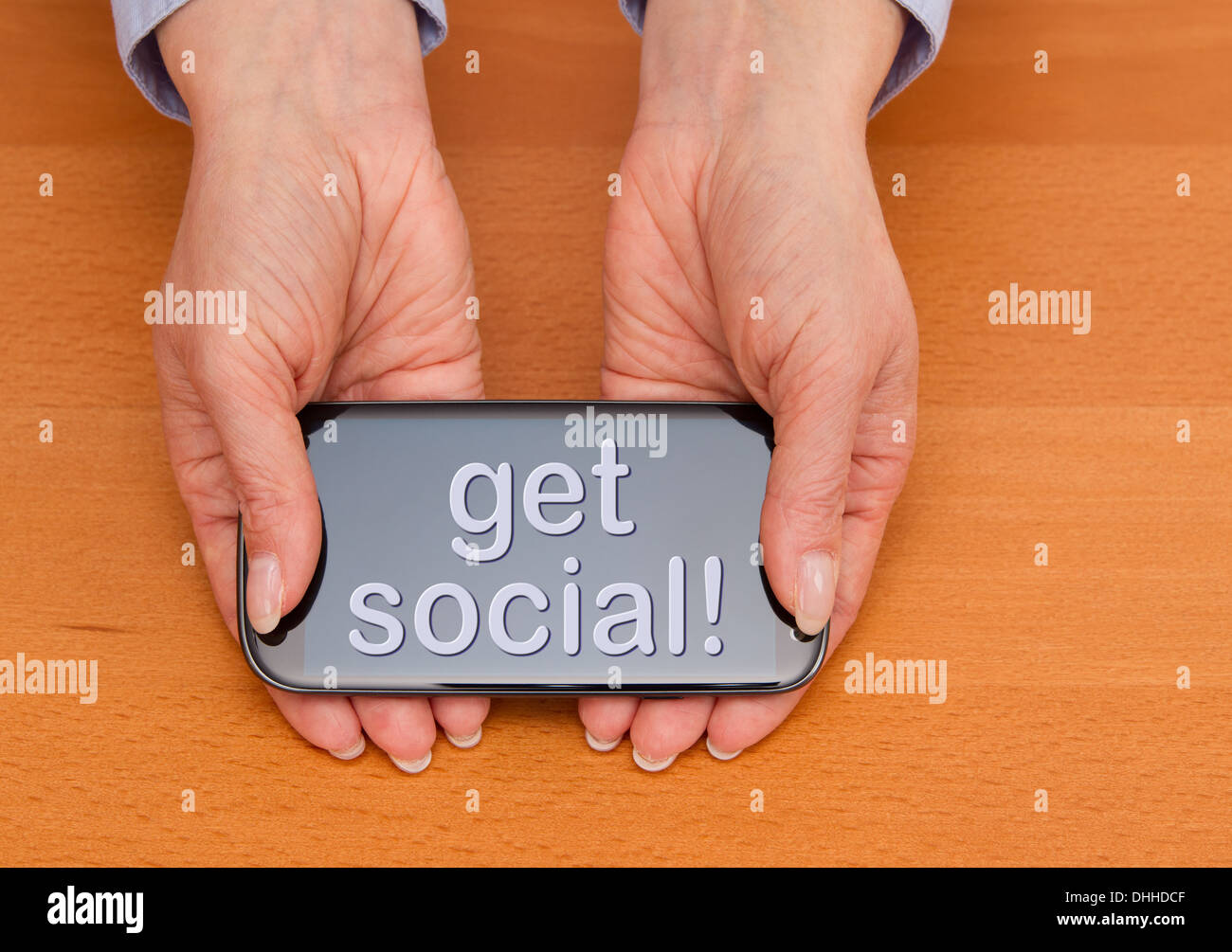 Ottieni sociale! Foto Stock