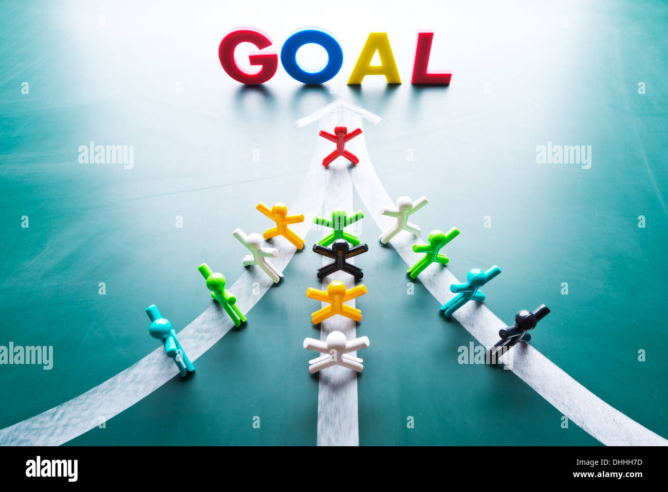 Scopo e concetto di lavoro di squadra Foto Stock