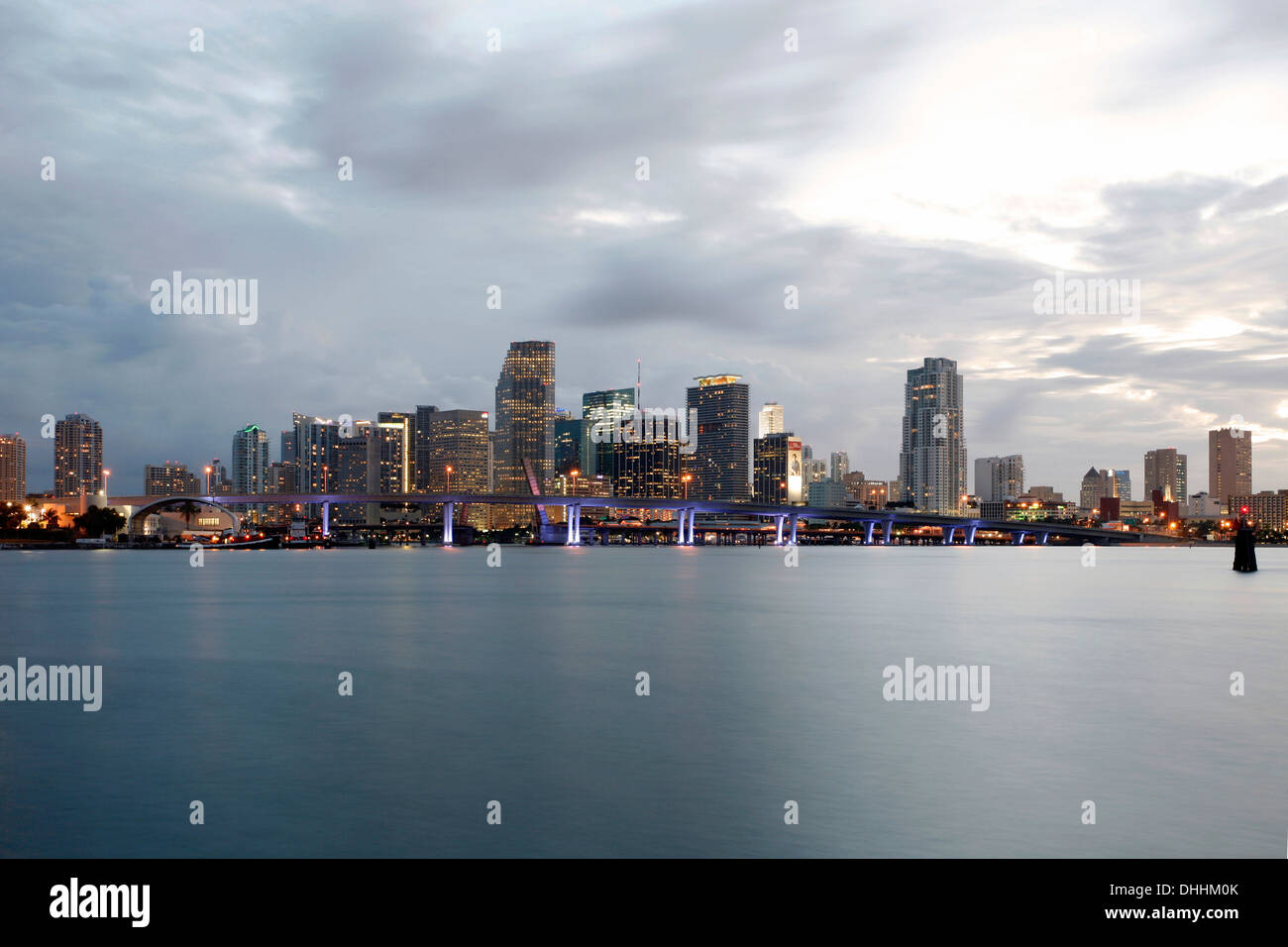 Skyline, Downtown Miami, Miami-Dade County, Florida, Stati Uniti Foto Stock