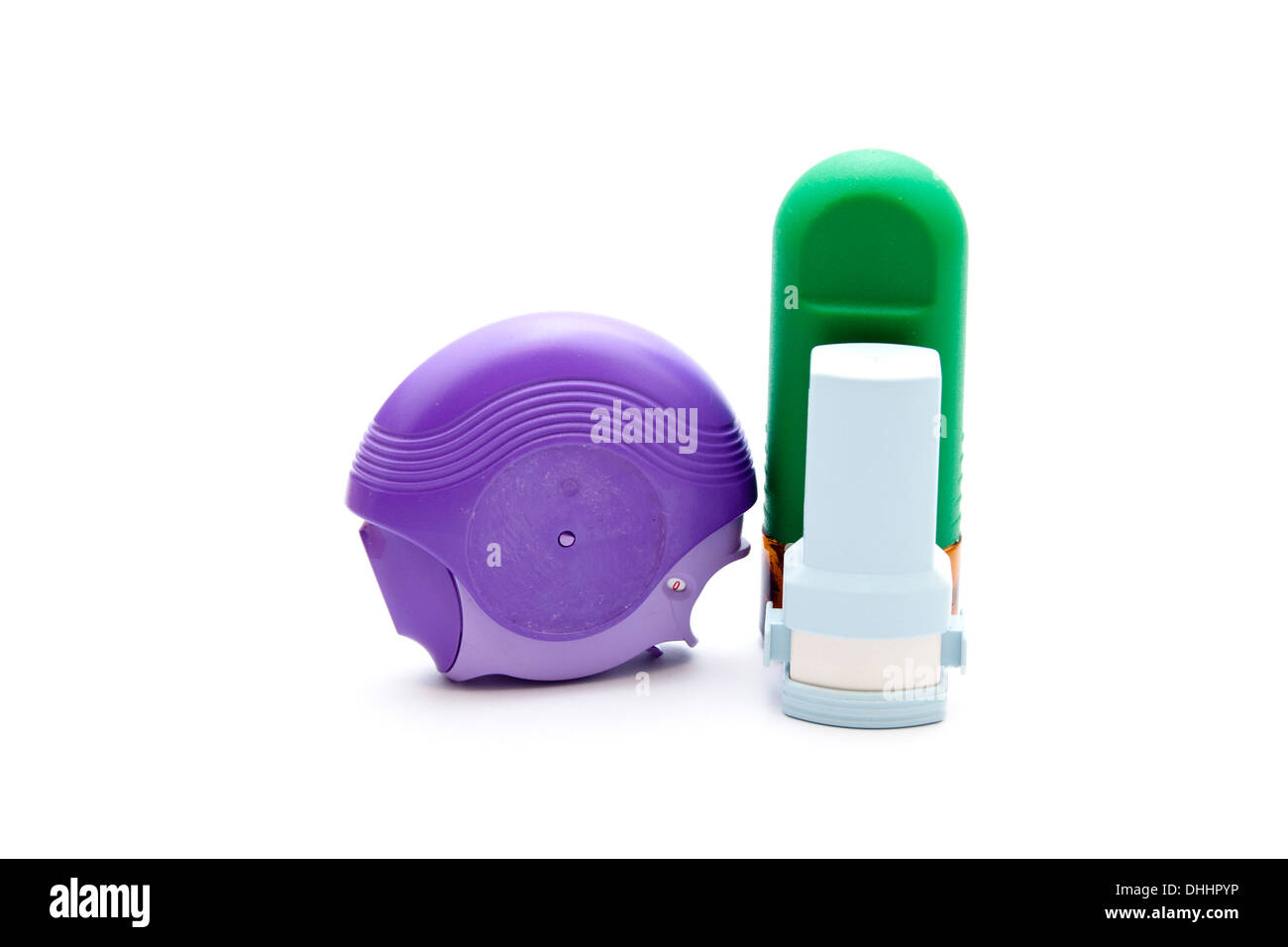 Asma inalatore con spray nasale Foto Stock