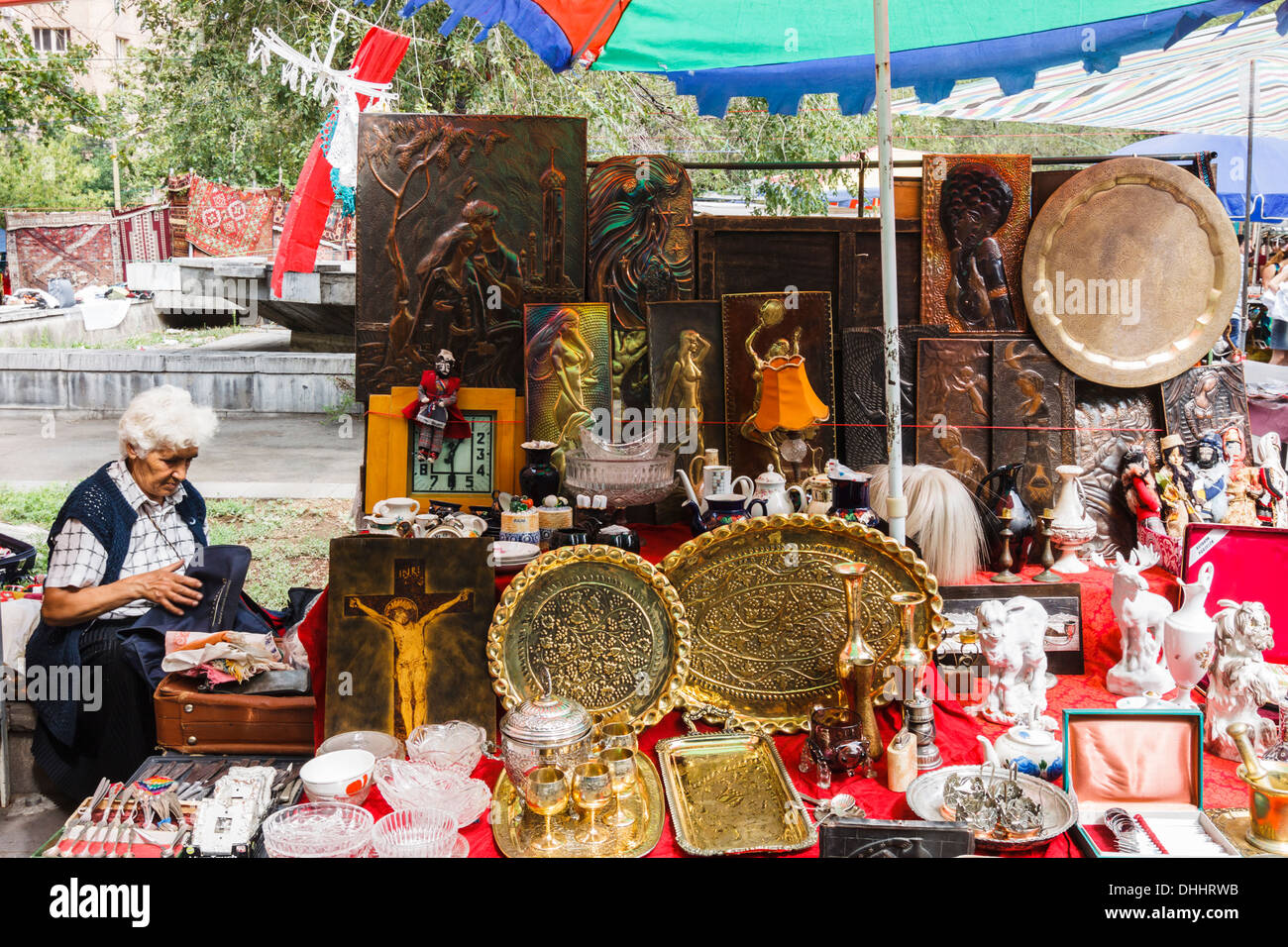 Vernissage mercato. Yerevan, Armenia Foto Stock