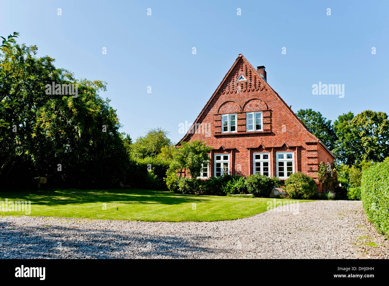 Vecchia casa in Gelting, Flensburg, fiordo di Flensburg, Schleswig-Flensburg, Schleswig-Holstein, Germania Foto Stock