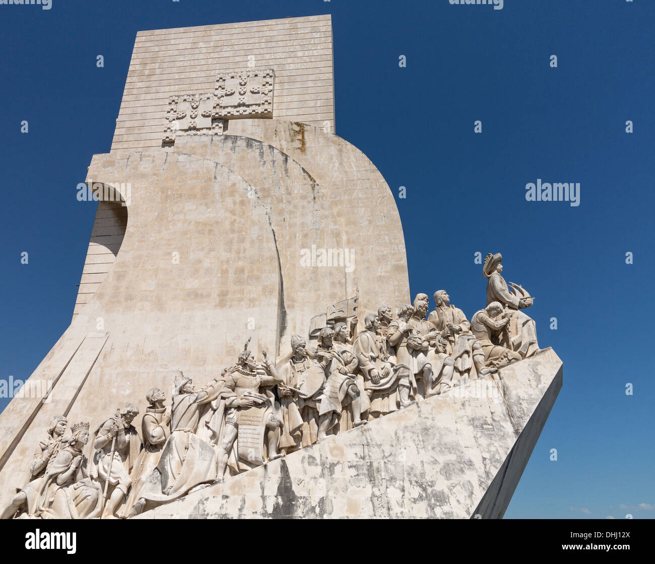 Lisbona, Padrao dos Descobrimentos o Monumento alle scoperte e memoriale a Belem, Portogallo. Foto Stock