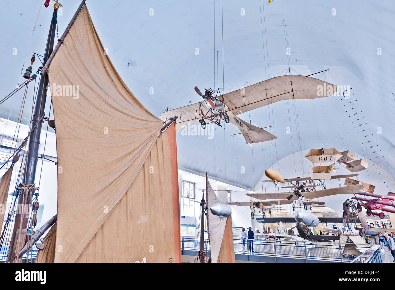 Aeronautica e Astronautica mostra, Deutsches Museum di Monaco di Baviera, Baviera, Baviera, Germania Foto Stock