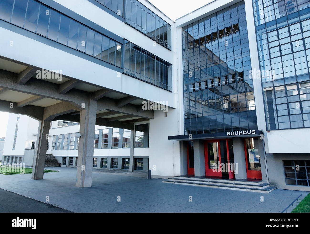 Il Bauhaus di Dessau, Sassonia-Anhalt, Germania, Europa Foto Stock